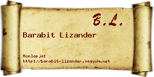 Barabit Lizander névjegykártya